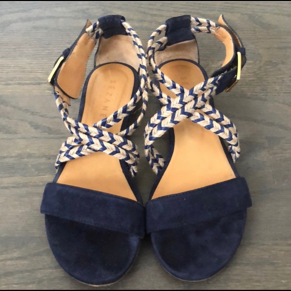 Sézane Navy Sandals